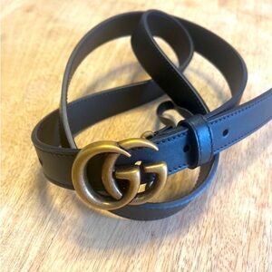 Gucci Iconic Marmont GG belt in black